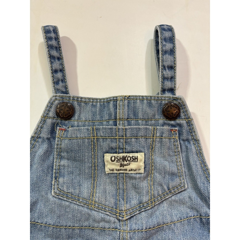 Oshkosh B'gosh Dress Double Tier Floral‎ Layer Denim Adjustable Straps Girls 2T - Picture 2 of 10